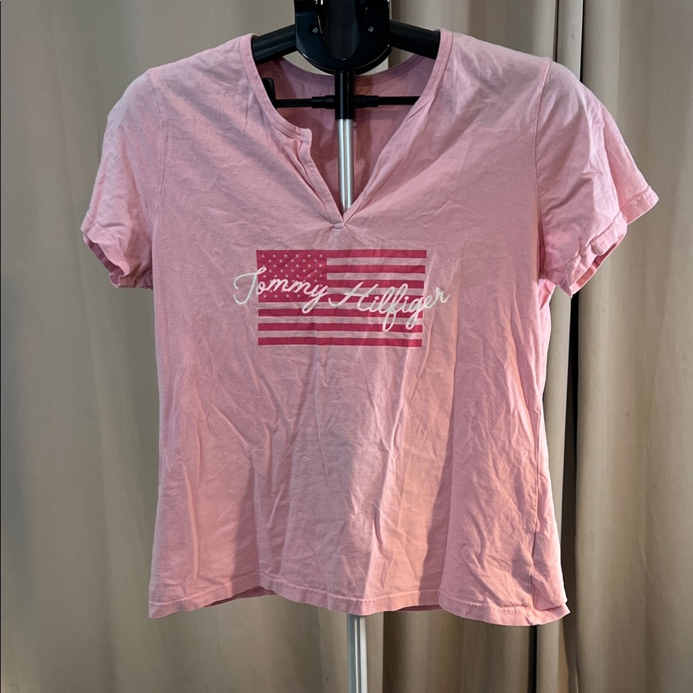 Tommy Hilfiger Pink Graphic Short Sleeve Tee